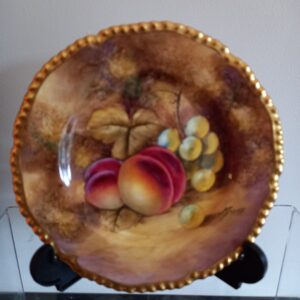 Royal Worcester Fallen Fruit plate hand painted by J. Smith