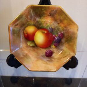 Royal Worcester Fallen Fruit Small Hexagonal Dish