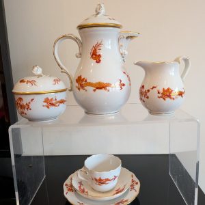 Meissen Red Dragon Tea Set