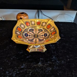 Royal Crown Derby Solid Gold Band Dolphin bowl imari 1128