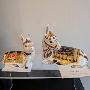 Royal Crown Derby paperweights Thistle & Holly